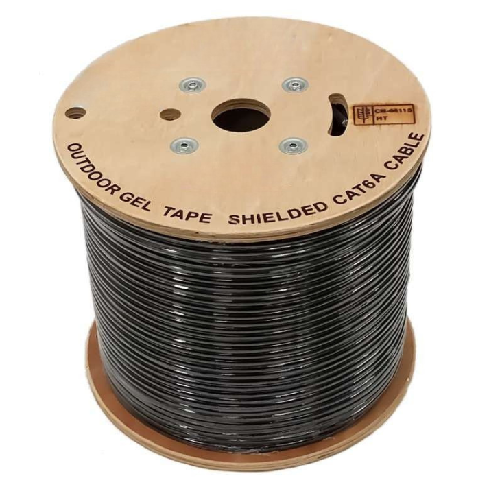 CAT6A Outdoor Shielded Dry Gel Tape 750MHz 10GbE FTP 1000ft